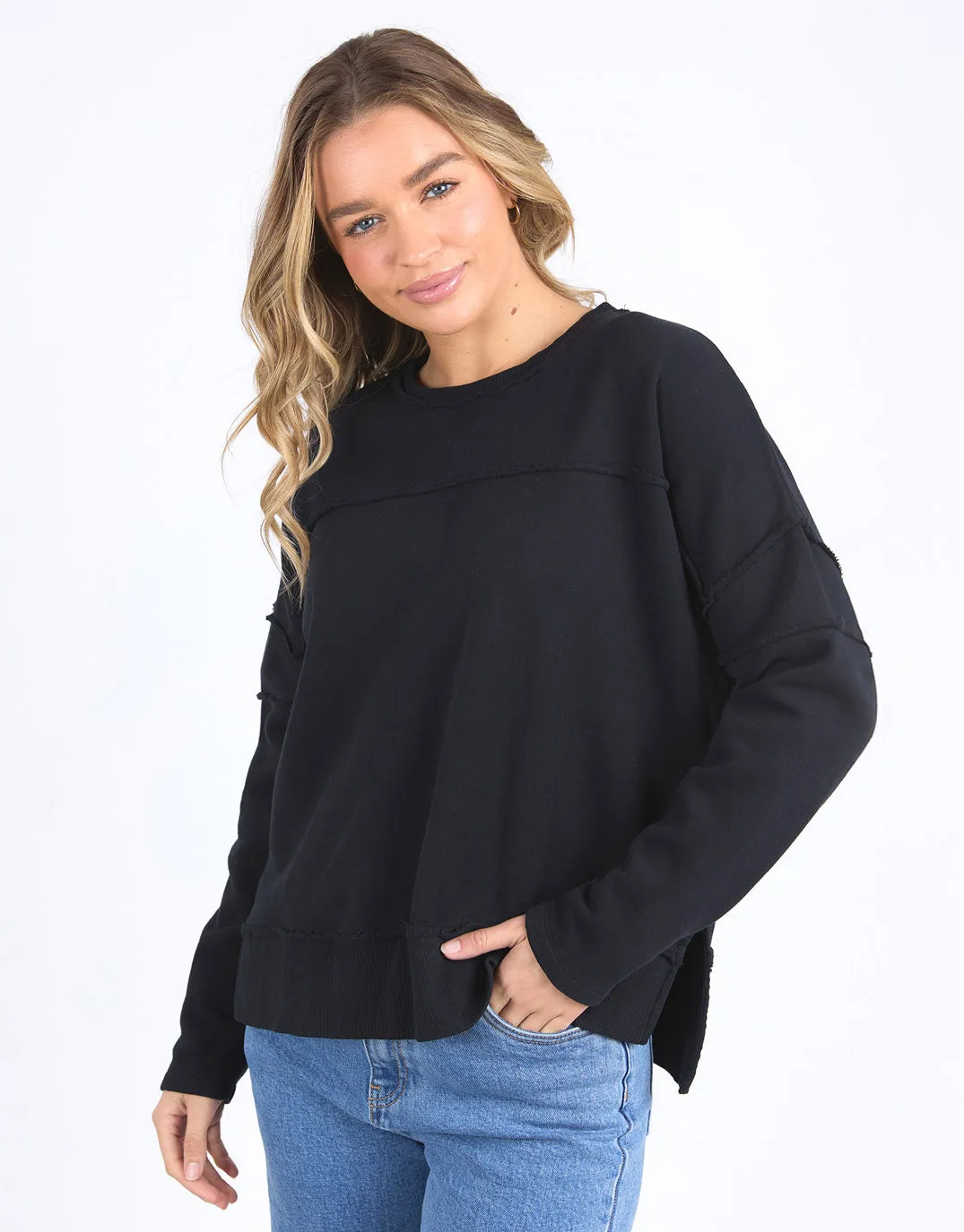 Jayne Throw On Fleece - Black