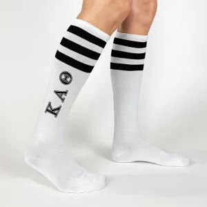 Kappa Alpha Theta Printed Striped Knee High Socks