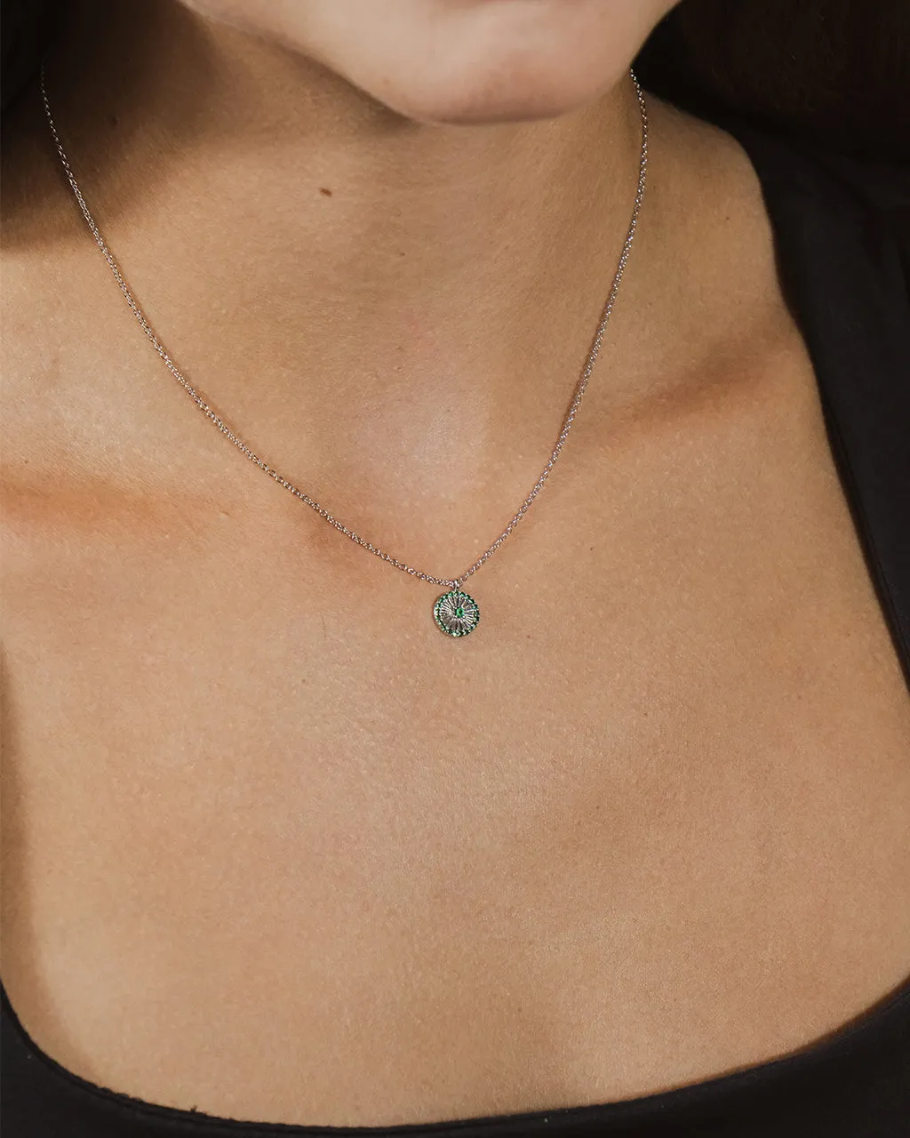 Katrina Emerald CZ Pendant Necklace