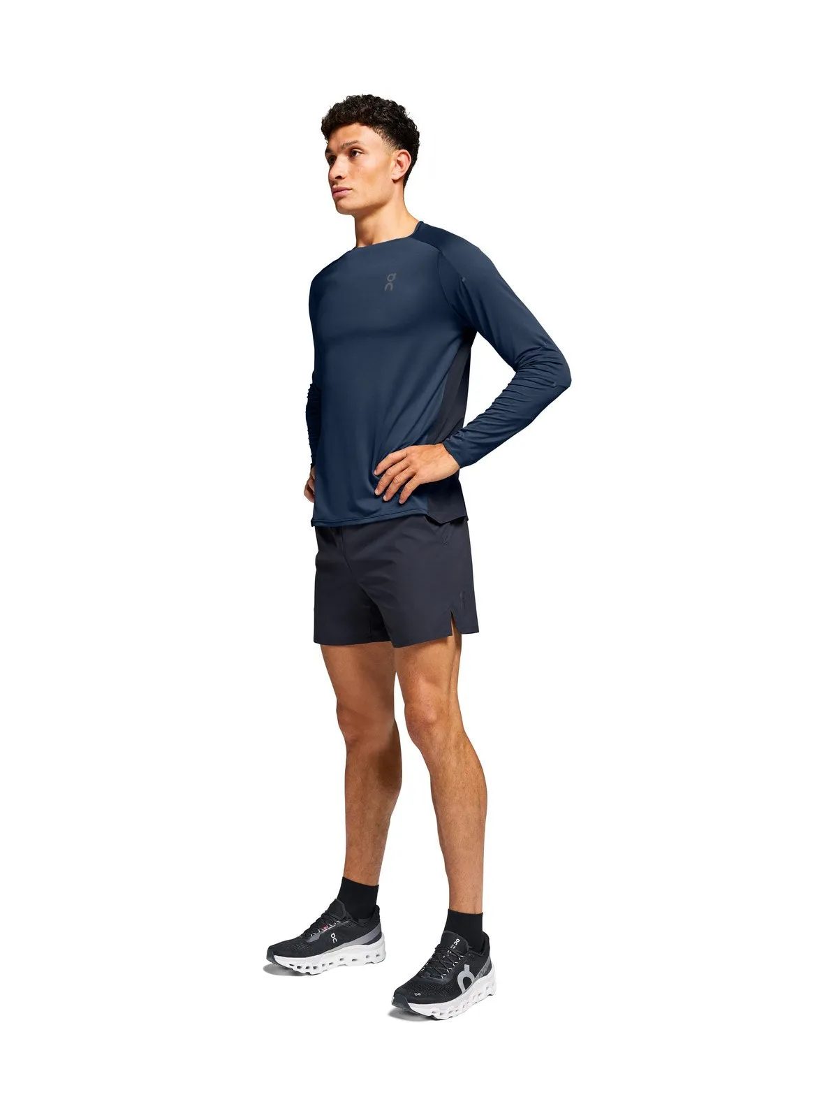 Koszulka do biegania ON RUNNING Performance Long-T granatowy