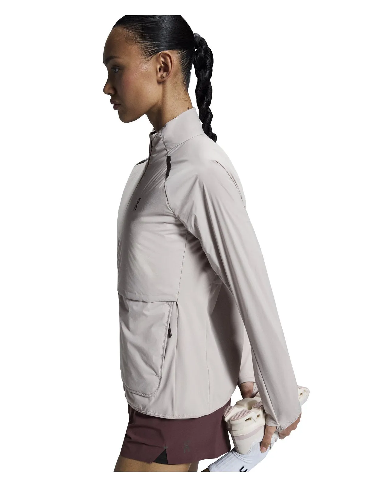 Kurtka treningowa damska ON RUNNING Weather Jacket Insulated fioletowy