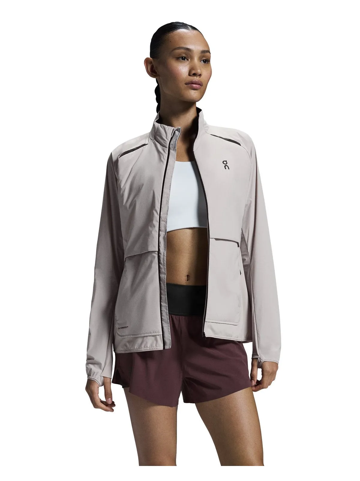 Kurtka treningowa damska ON RUNNING Weather Jacket Insulated fioletowy