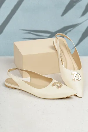 Kyra Flat Shoes - Beige