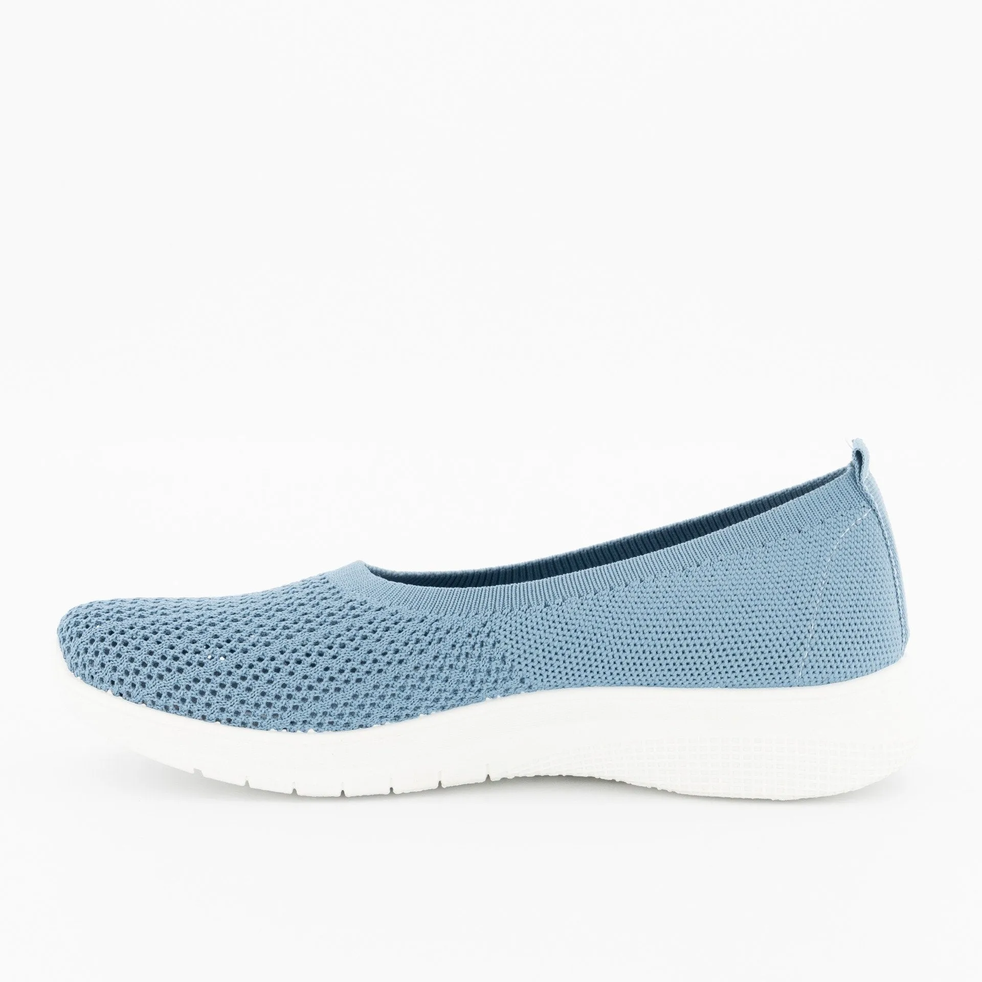 Ladies Slip-On Flyknit Sneaker - Blue