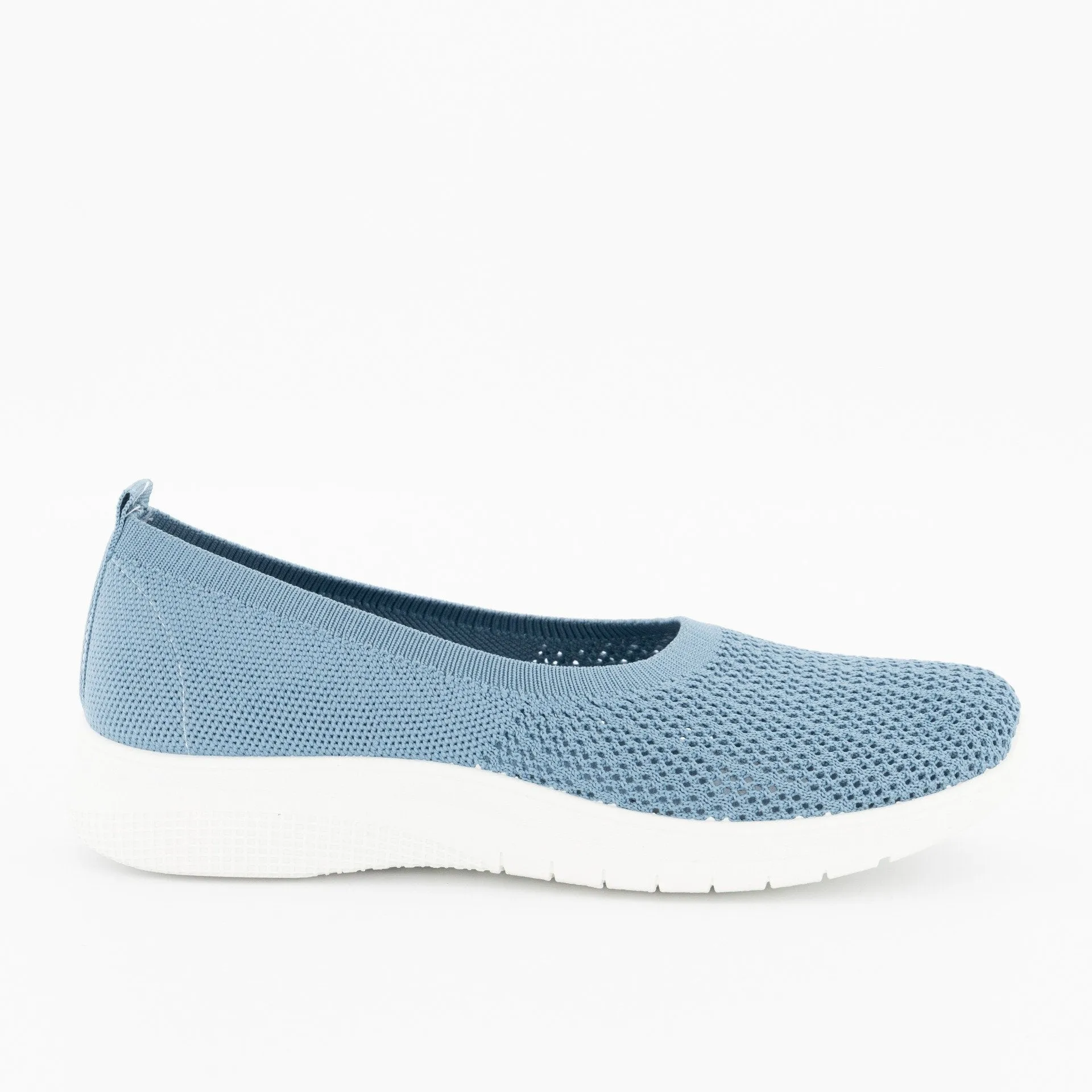 Ladies Slip-On Flyknit Sneaker - Blue