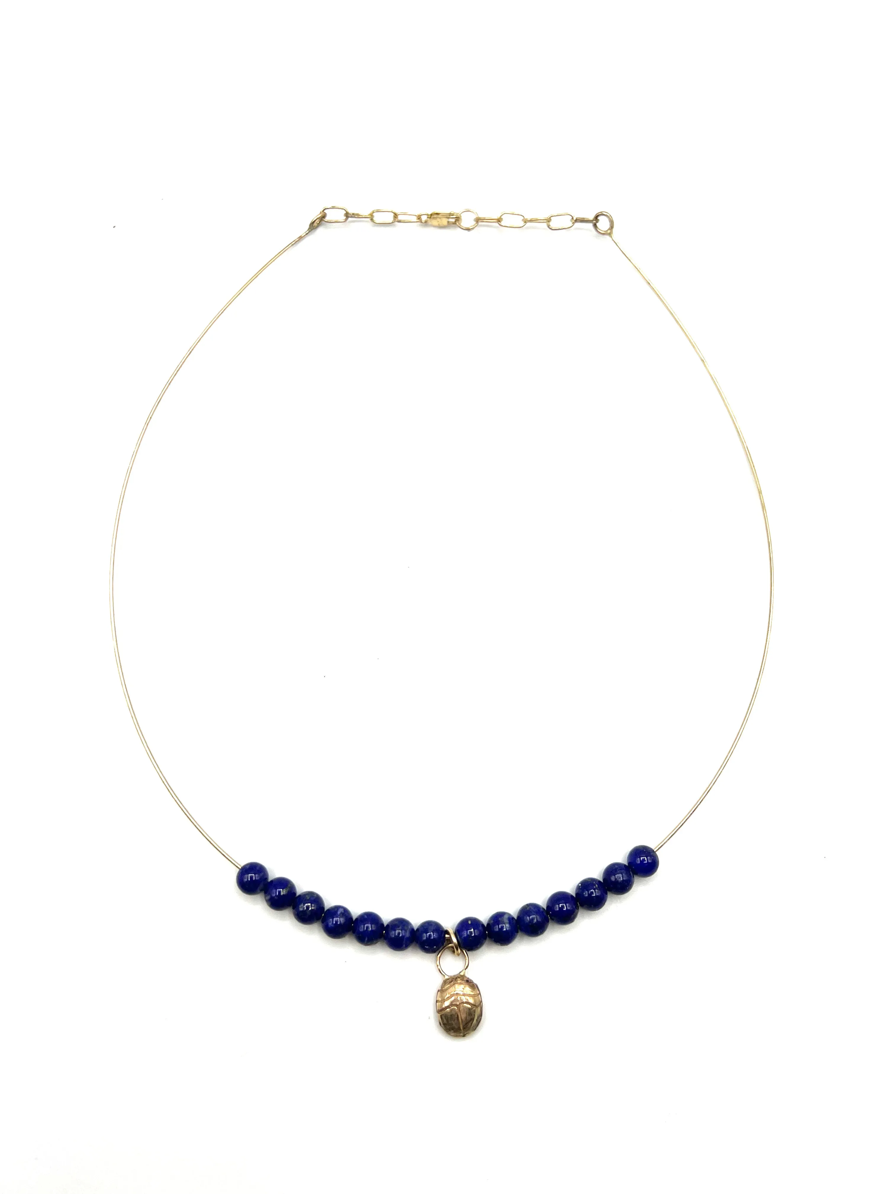 Lapis and Scarab Collar