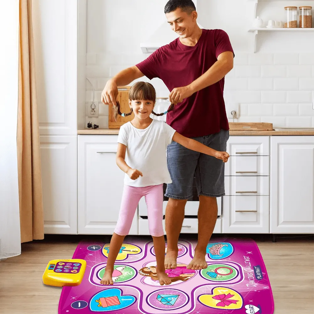 Light Up Musical Dance Mat For Kids 3-12 Years Old with 6 Game Modes