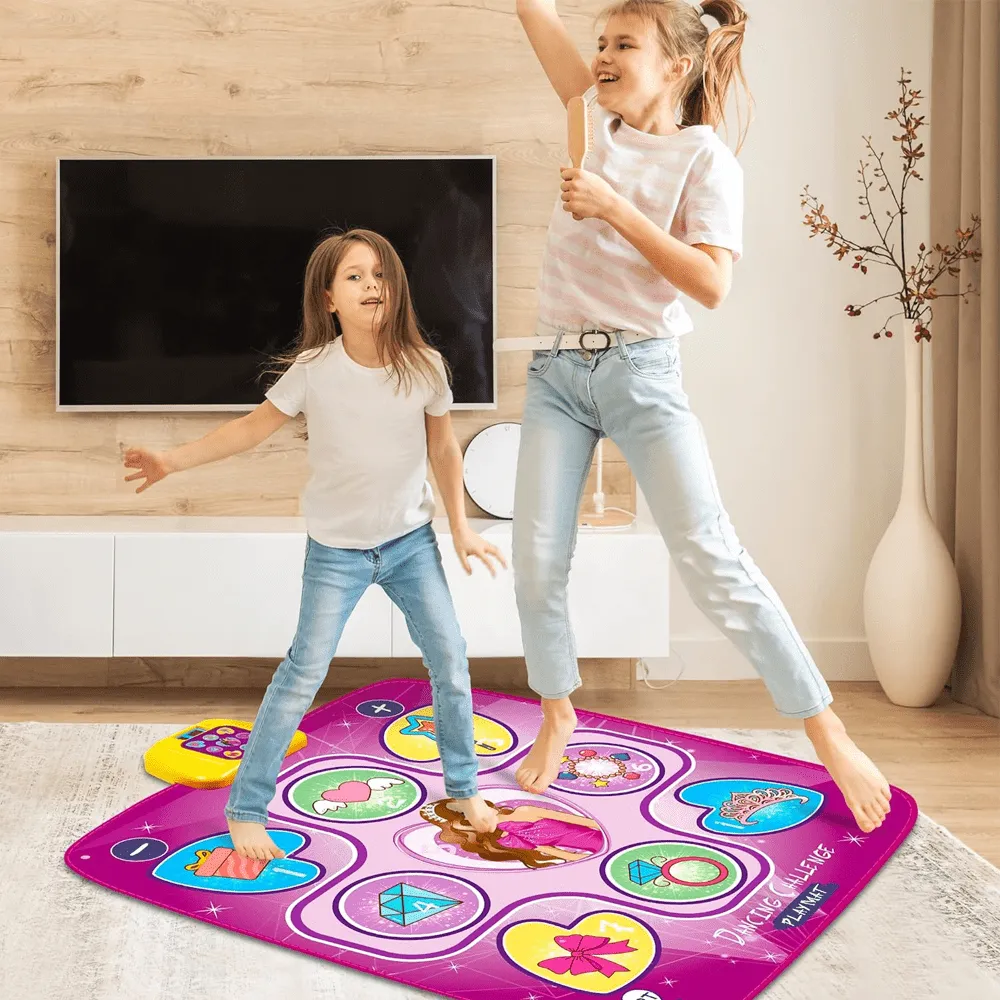Light Up Musical Dance Mat For Kids 3-12 Years Old with 6 Game Modes