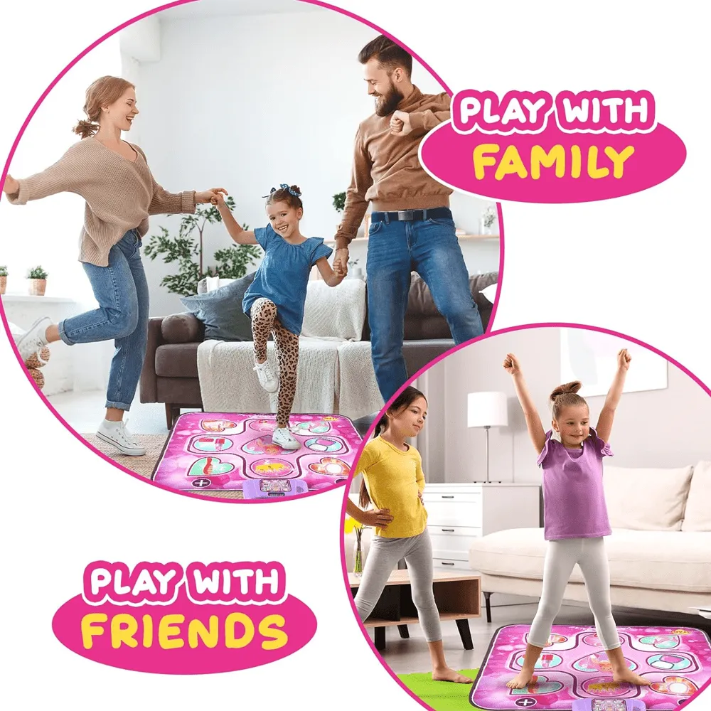 Light Up Musical Dance Mat For Kids 3-12 Years Old with 6 Game Modes