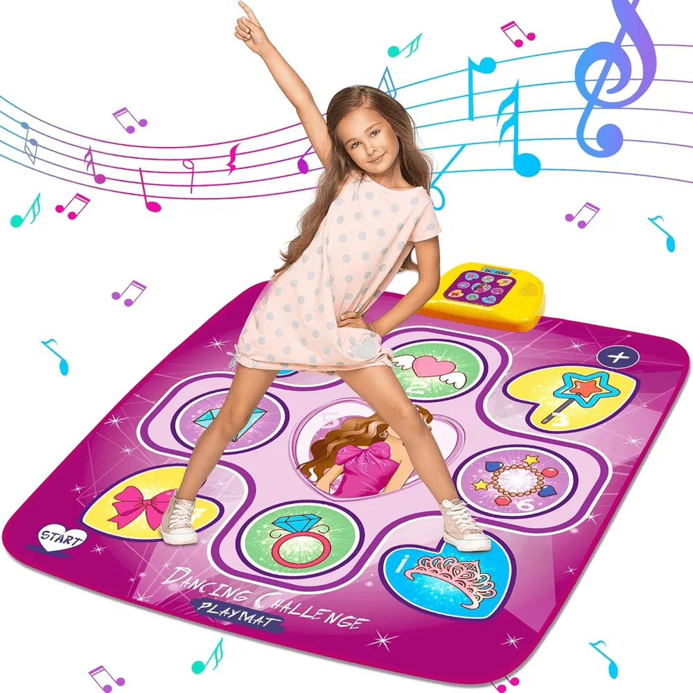 Light Up Musical Dance Mat For Kids 3-12 Years Old with 6 Game Modes