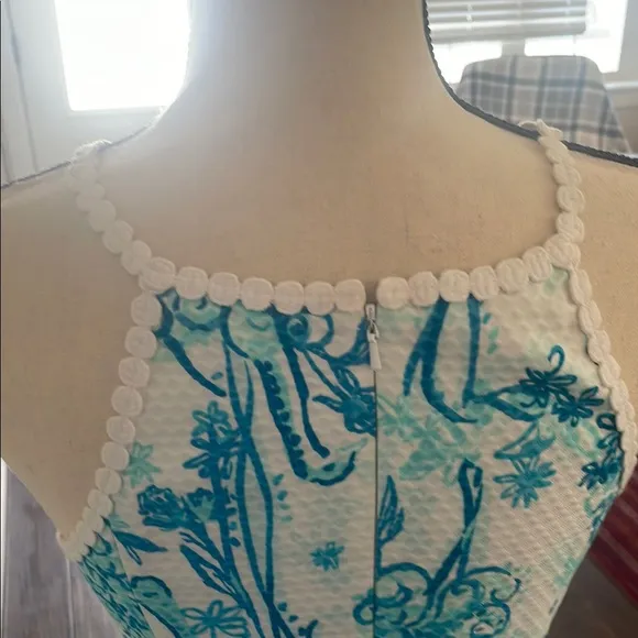 Lilly Pulitzer Blue and White Halter Mini Sundress
