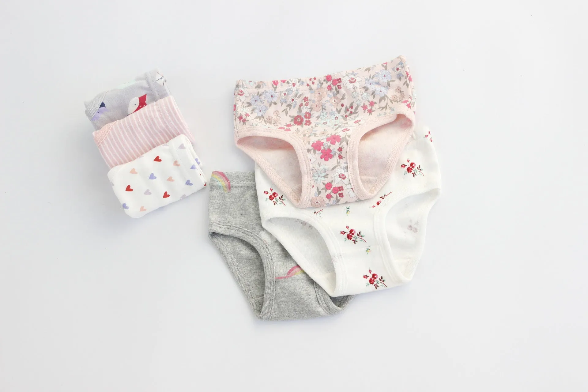 Little Girls Soft Cotton 5- Pack Underwear
