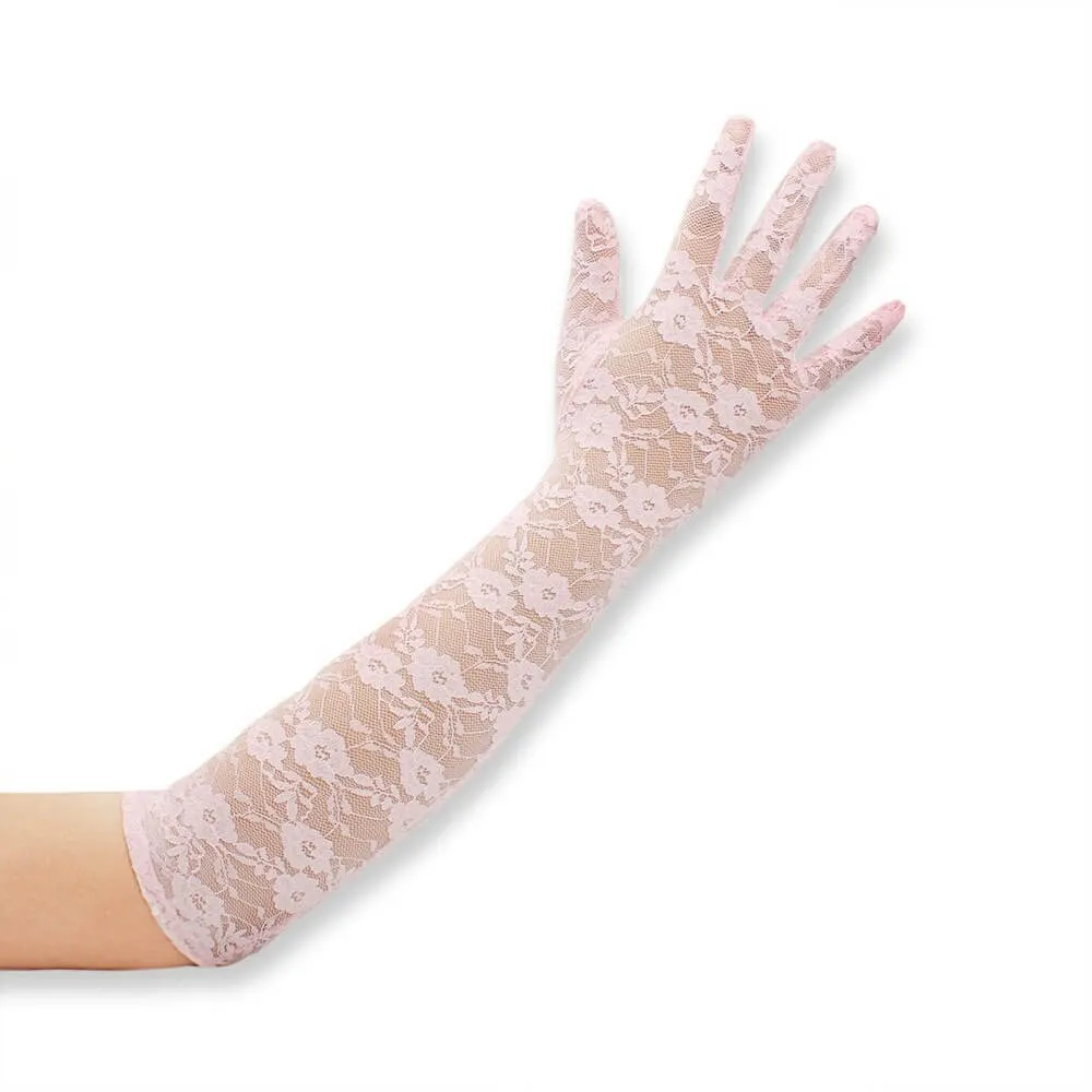 Long Lace Mesh Gloves
