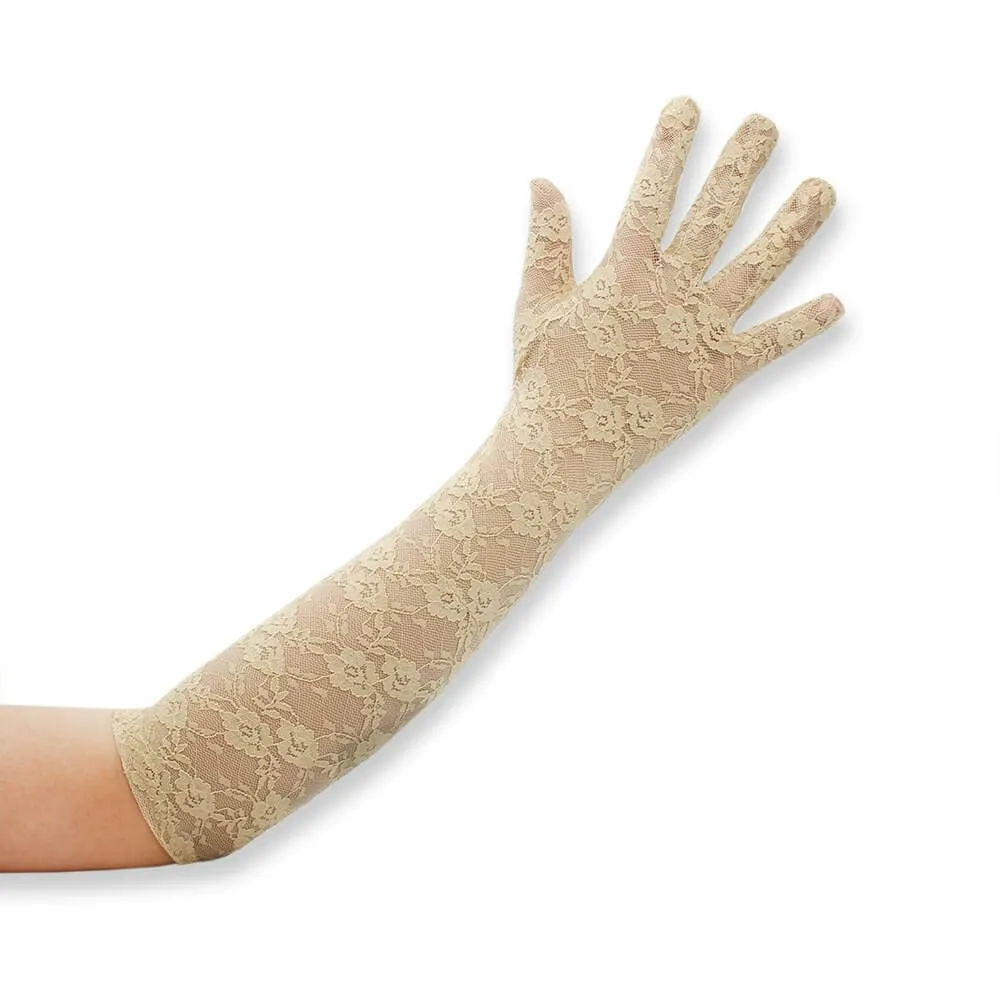 Long Lace Mesh Gloves