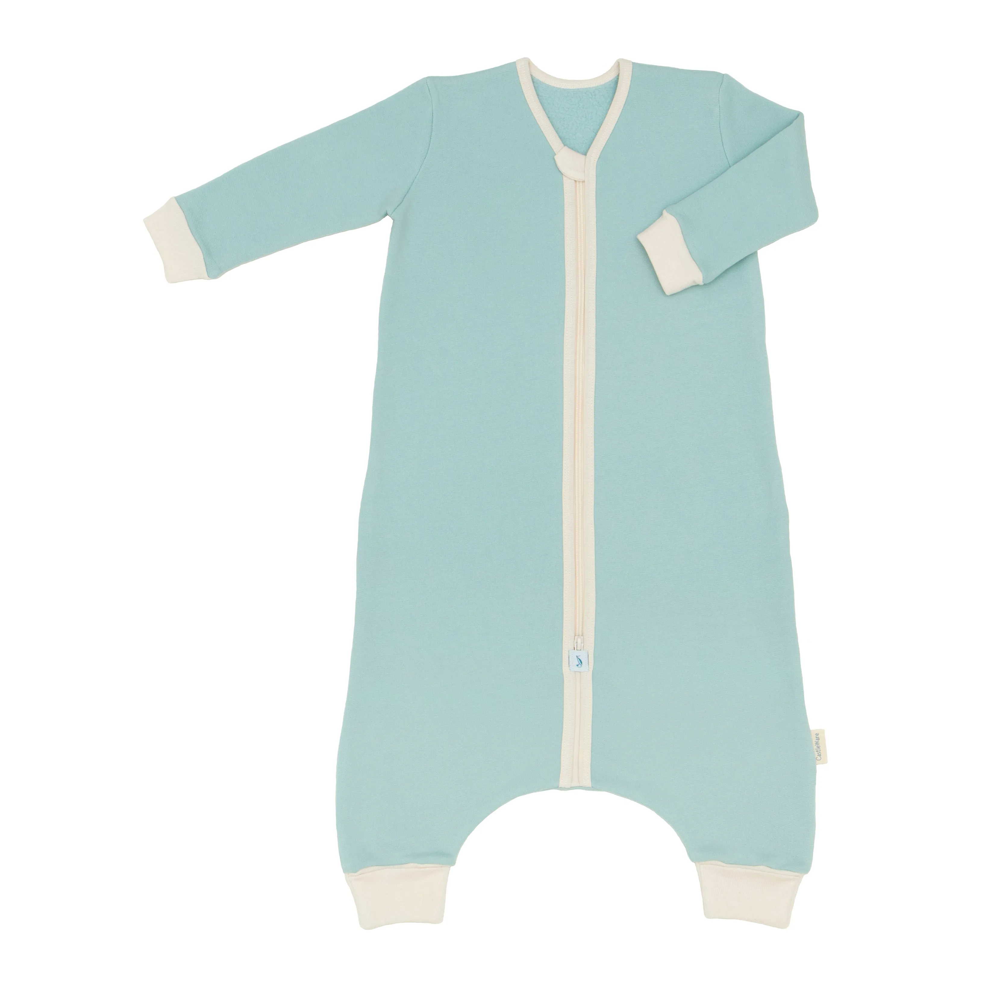 Long Sleeve Organic Cotton Fleece Sleeper Bag For Walkers TOG 2.0
