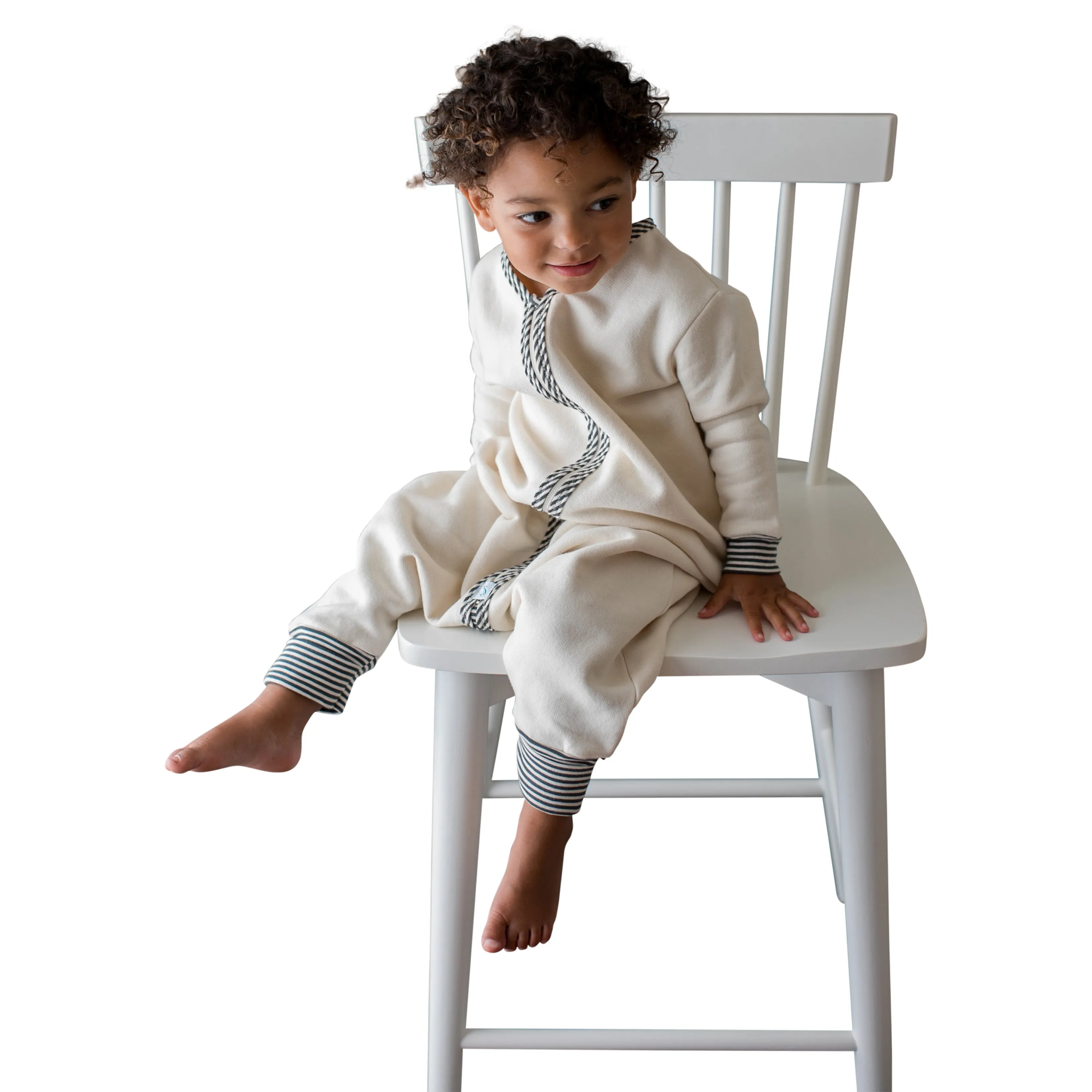Long Sleeve Organic Cotton Fleece Sleeper Bag For Walkers TOG 2.0