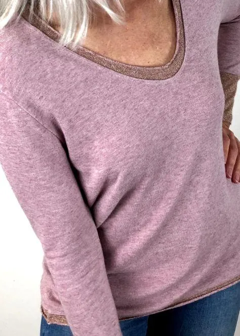 LOVE FROM ITALY Soft Jumper V Neck - Soft Pink