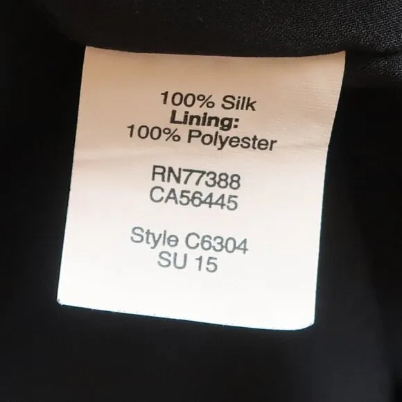 Madewell Black 100% Silk Mid-length Straight Island Skirt Elastic Waist XS