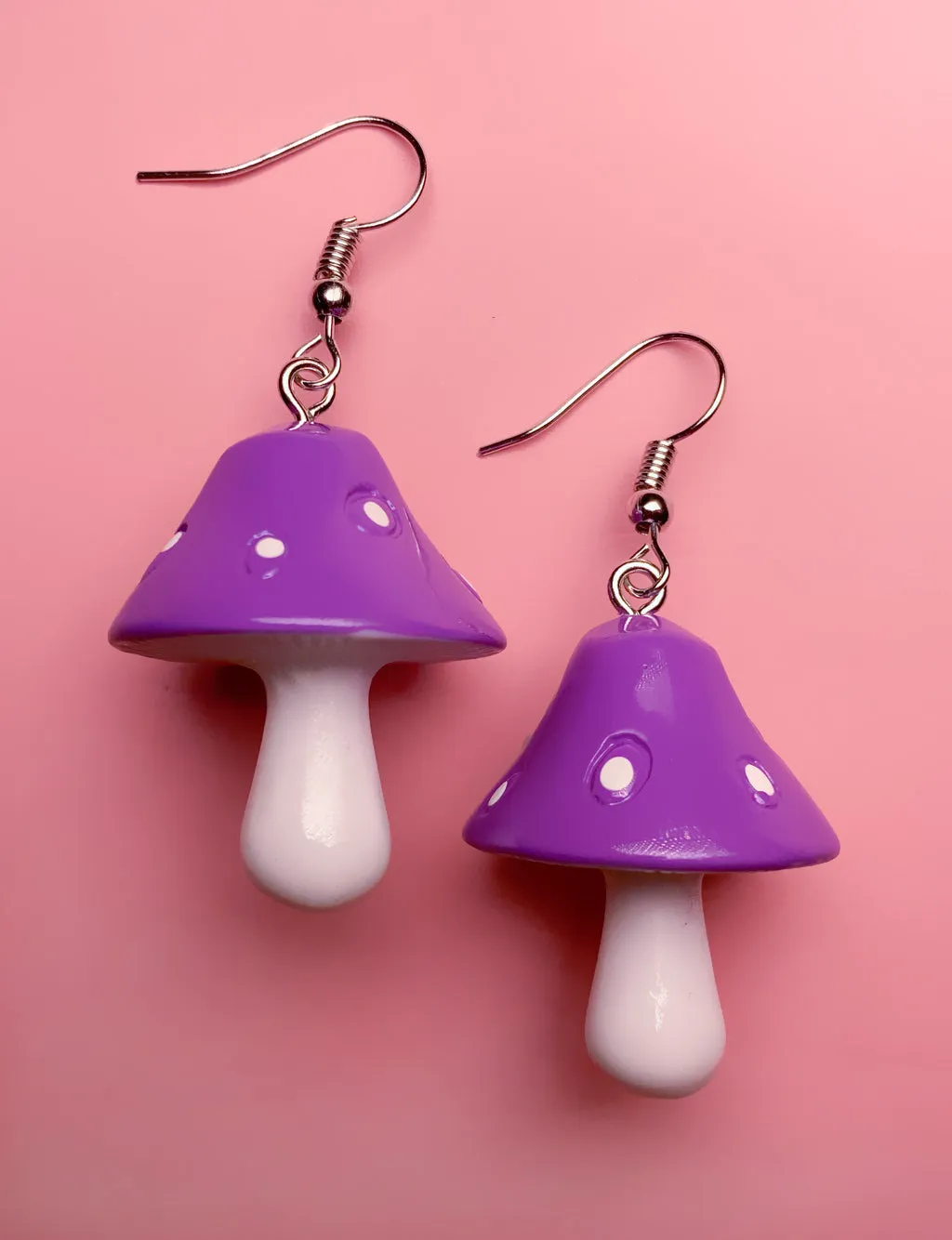 MAGIC MUSHROOM EARRINGS - PURPLE