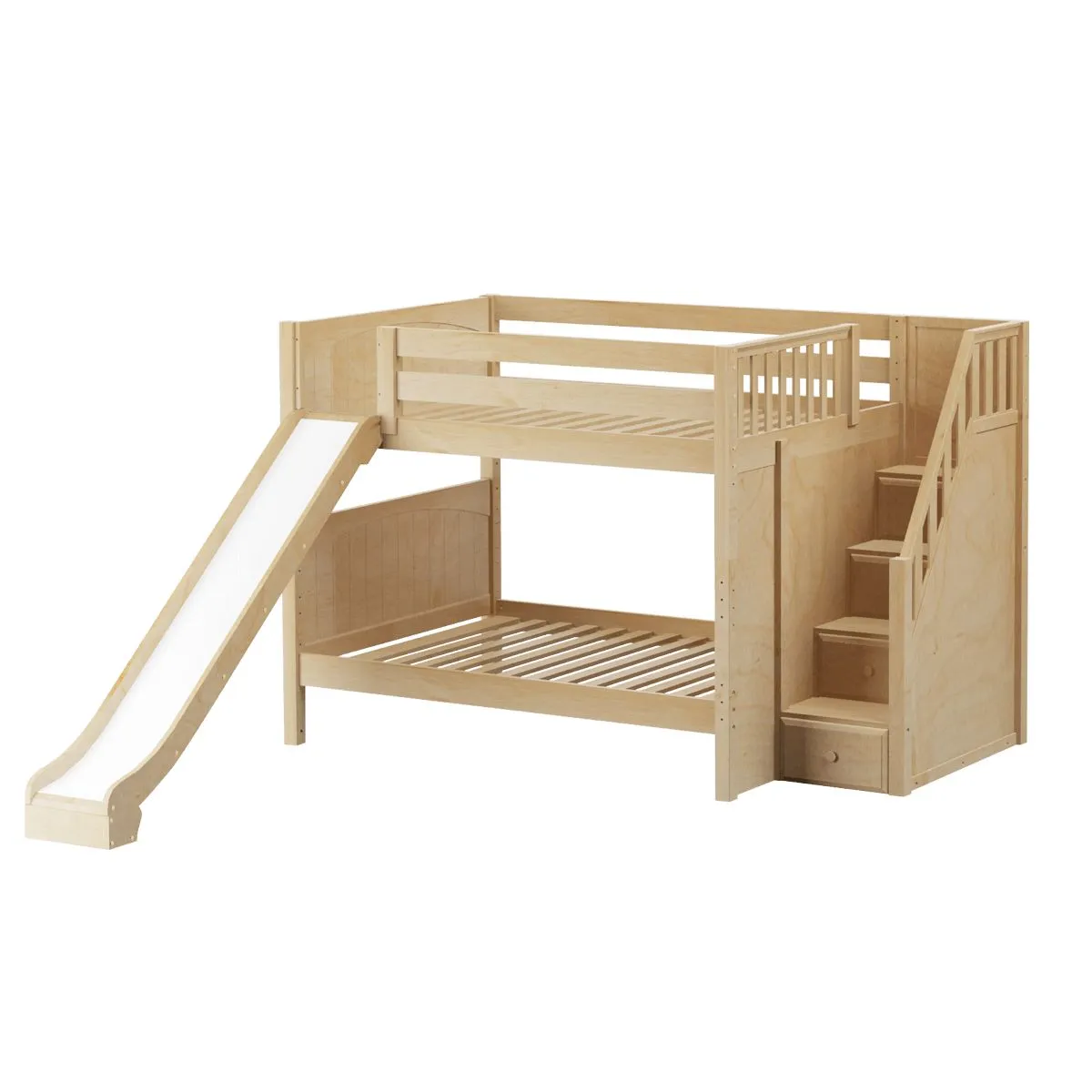 Maxtrix Full Medium Bunk Bed with Stairs and Slide