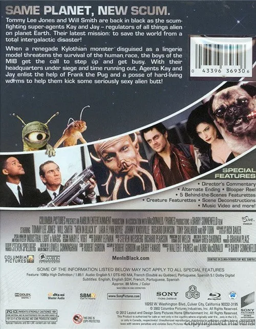 Men In Black II MIIB Blu-Ray   UltraViolet (Free Shipping)