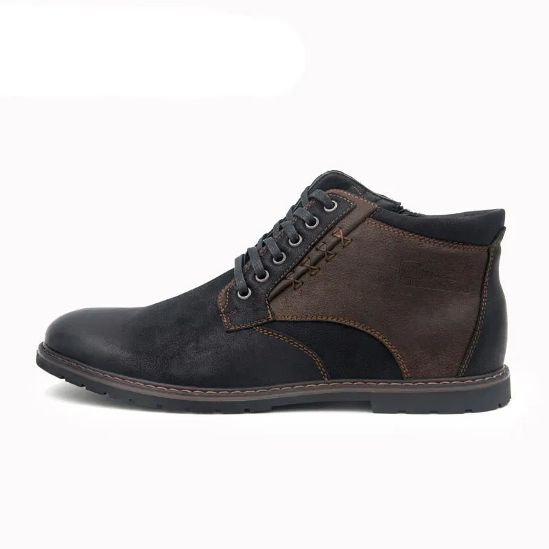 Men Shoes Boots Casual Fashion High-Cut Lace-up Warm Hombre #YM86901BU