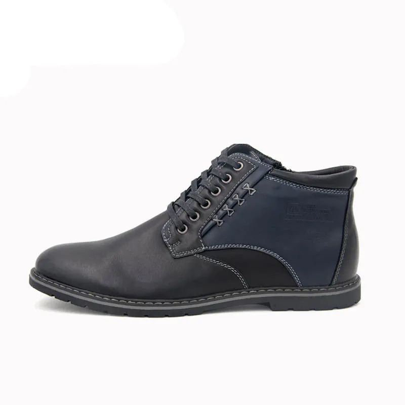 Men Shoes Boots Casual Fashion High-Cut Lace-up Warm Hombre #YM86901BU