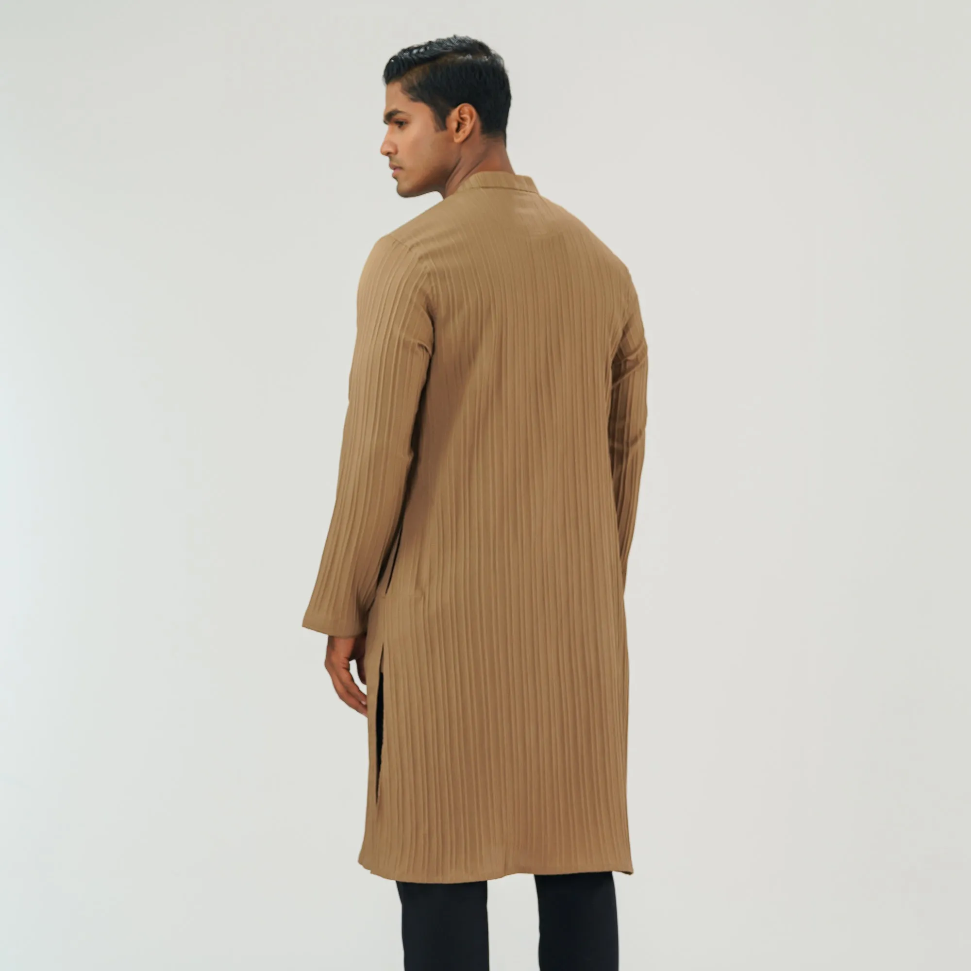 Mens Dark Taupe  Basic Panjabi