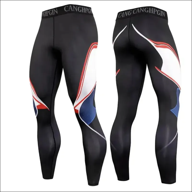 Men's running leggings sportswear quick dry gym fitness tights workout training jogging sports