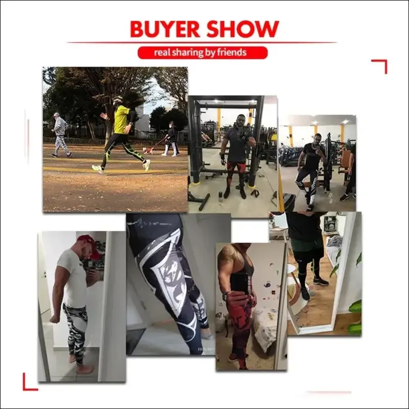 Men's running leggings sportswear quick dry gym fitness tights workout training jogging sports