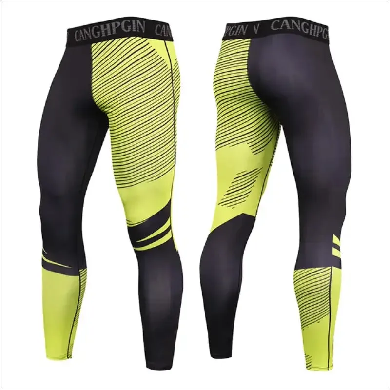 Men's running leggings sportswear quick dry gym fitness tights workout training jogging sports