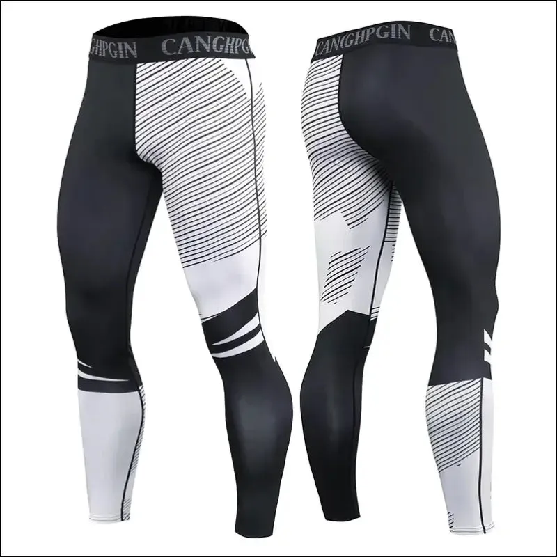 Men's running leggings sportswear quick dry gym fitness tights workout training jogging sports