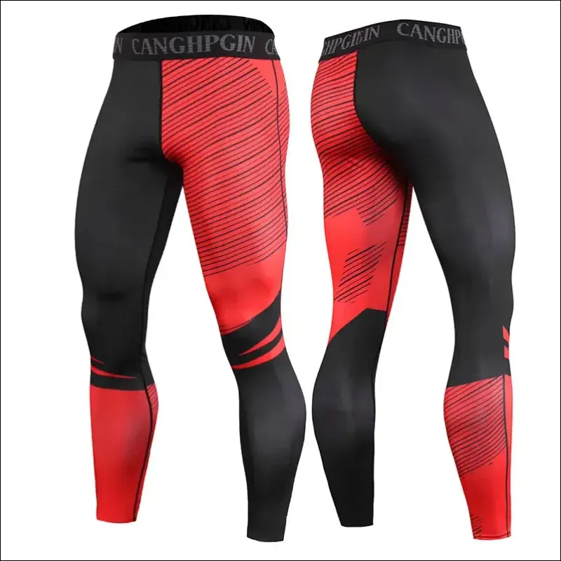 Men's running leggings sportswear quick dry gym fitness tights workout training jogging sports