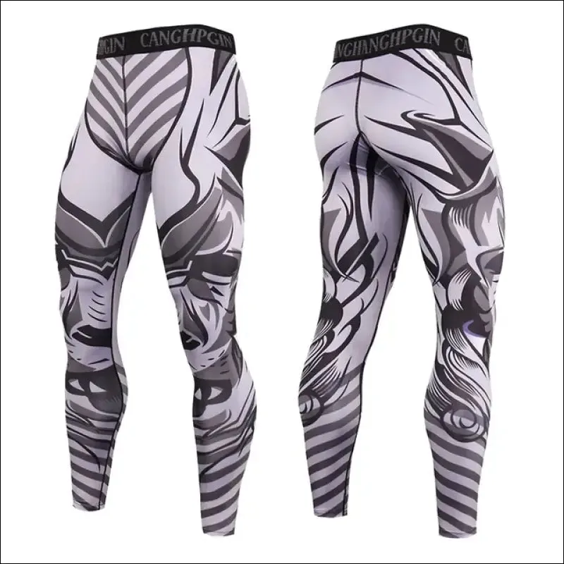Men's running leggings sportswear quick dry gym fitness tights workout training jogging sports
