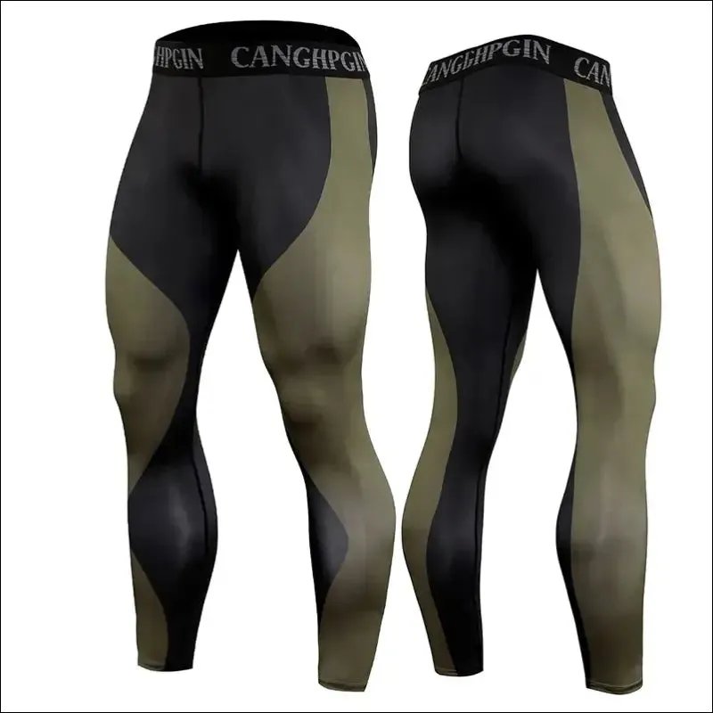 Men's running leggings sportswear quick dry gym fitness tights workout training jogging sports