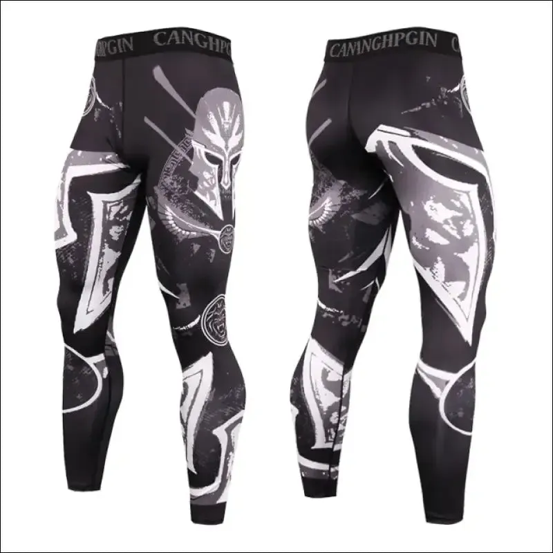 Men's running leggings sportswear quick dry gym fitness tights workout training jogging sports