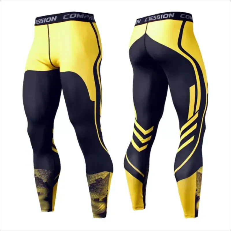Men's running leggings sportswear quick dry gym fitness tights workout training jogging sports