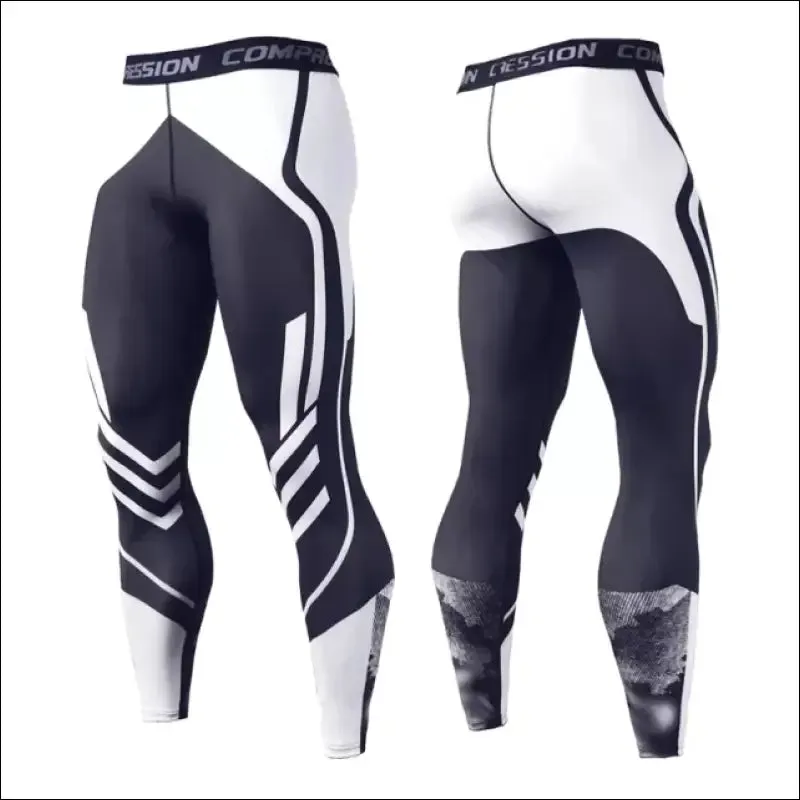 Men's running leggings sportswear quick dry gym fitness tights workout training jogging sports