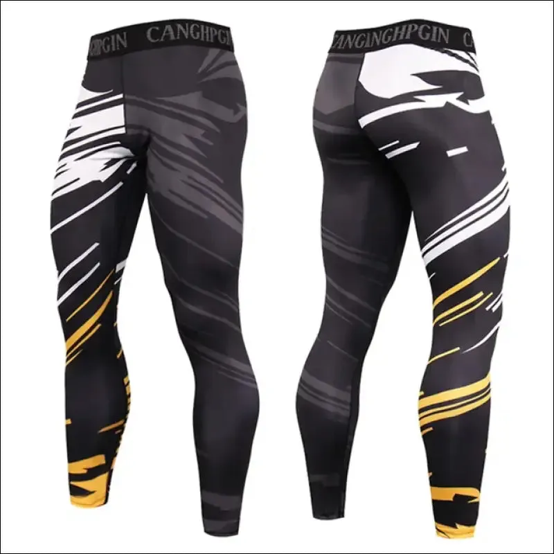 Men's running leggings sportswear quick dry gym fitness tights workout training jogging sports