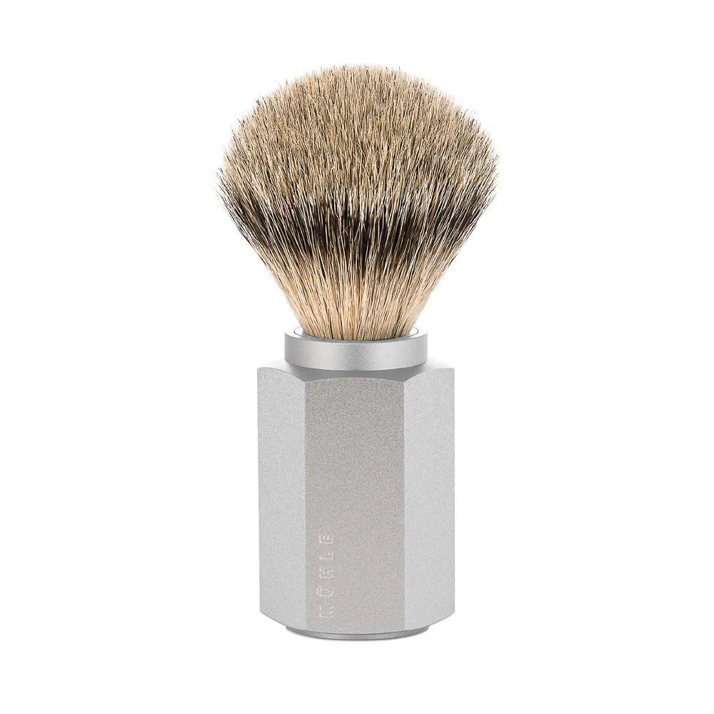MÜHLE HEXAGON 3 Pc. Shaving Set, Silvertip Badger / Safety Razor, Pure