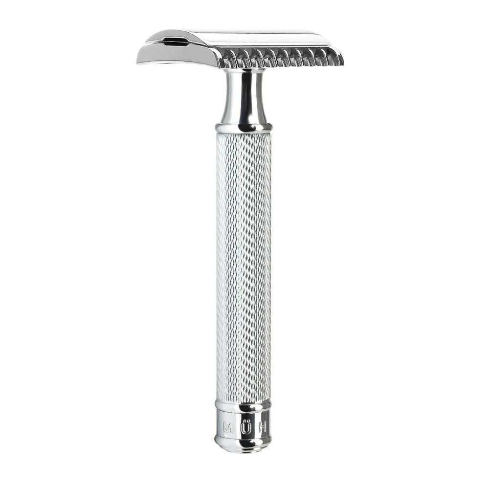 MÜHLE TRADITIONAL 3 Pc. Shaving Set, Silvertip Badger / Safety Razor, Open Comb, Chrome