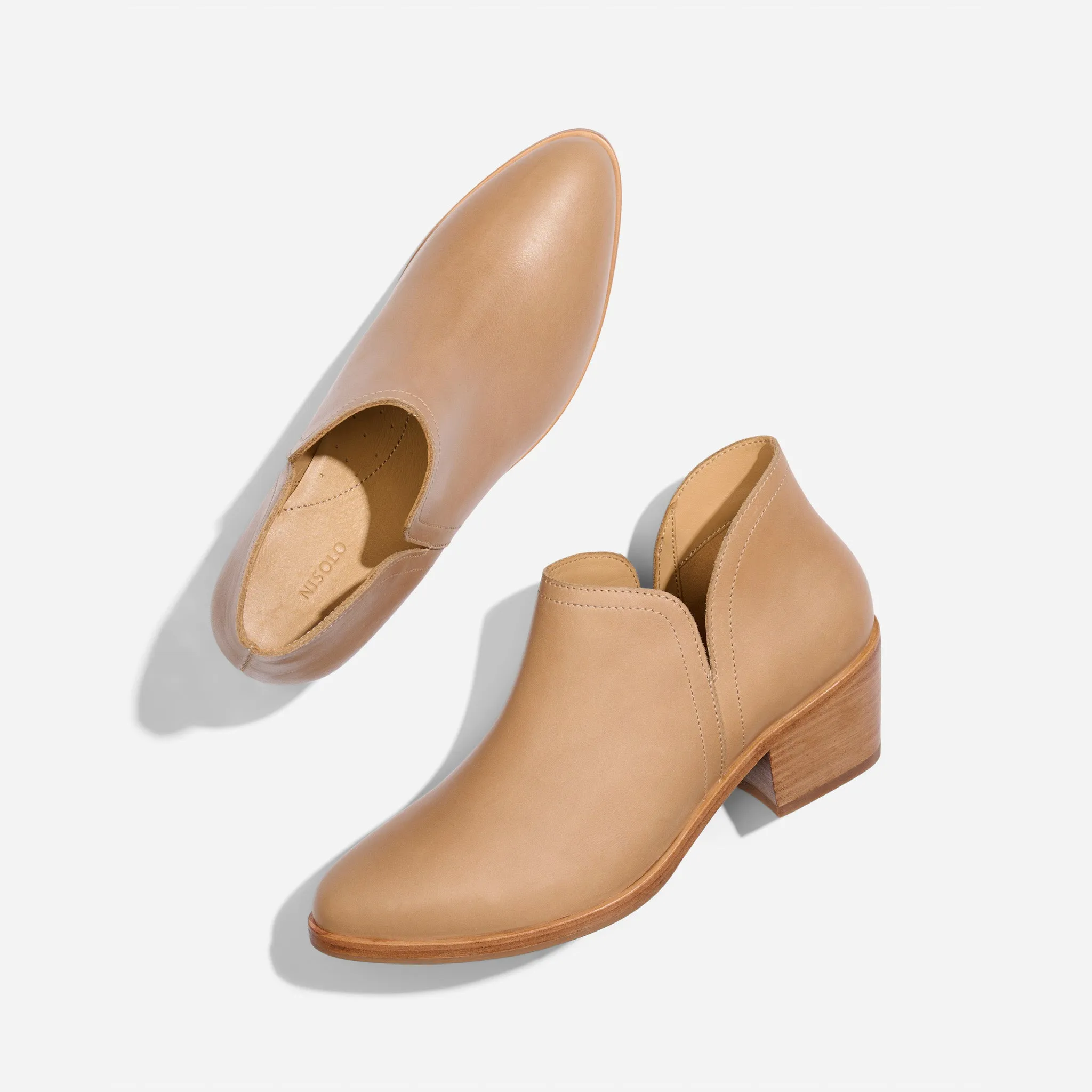 Mia Everyday Ankle Bootie Almond