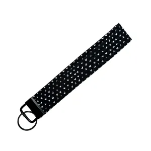 Mini Hearts on Black Key Fob