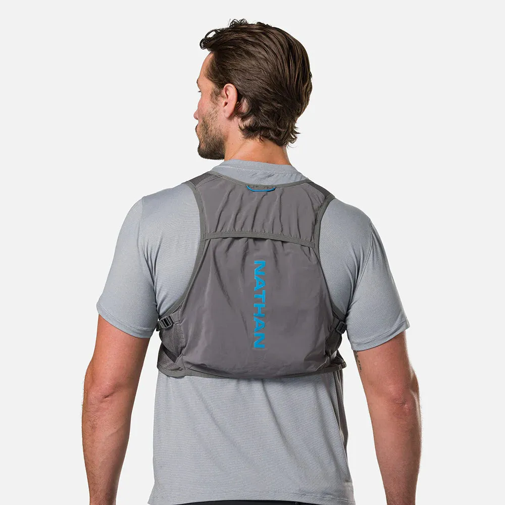 Nathan | Pinnacle Breeze 4L Hydration Race Vest | Unisex | Charcoal/Electric Blue