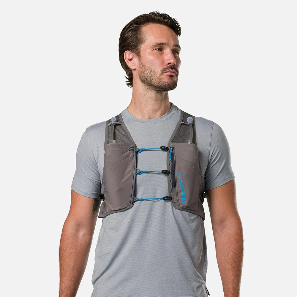 Nathan | Pinnacle Breeze 4L Hydration Race Vest | Unisex | Charcoal/Electric Blue