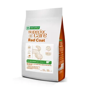 Natures protection superior care dry grain free pet food with lamb for small breed dogs of all life stages with red coat