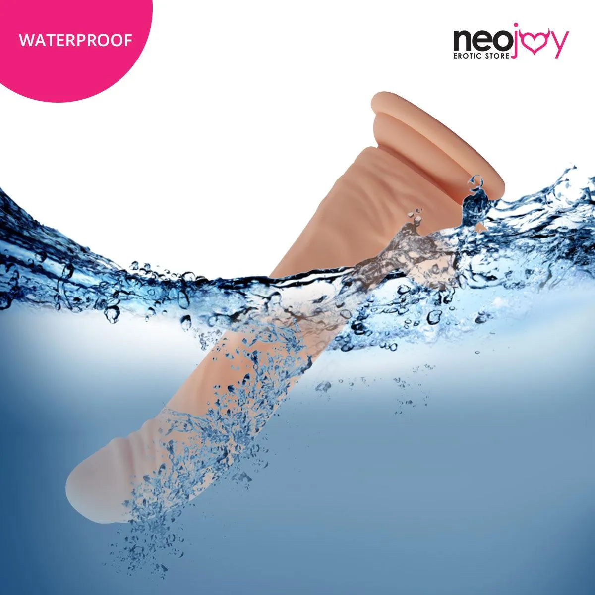 Neojoy - Biggy Vibrating Dildo With Strap-On Dong Harness - Flesh - 23cm - 9.1 inch