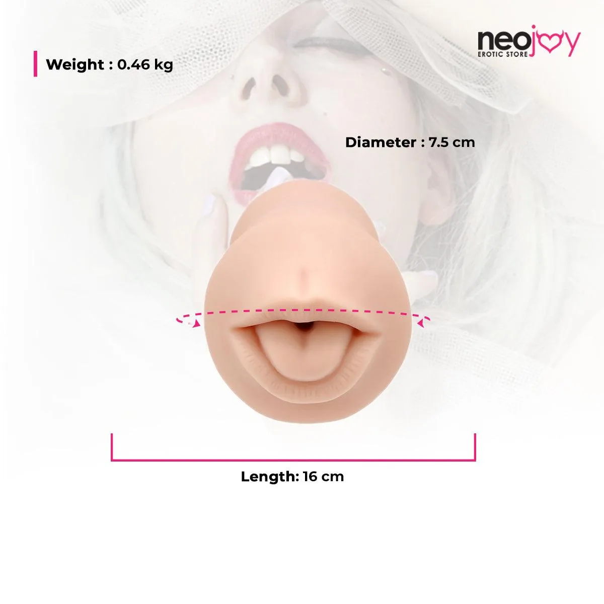 Neojoy - Blowjob Handheld Masturbator - 0.46kg - Skin