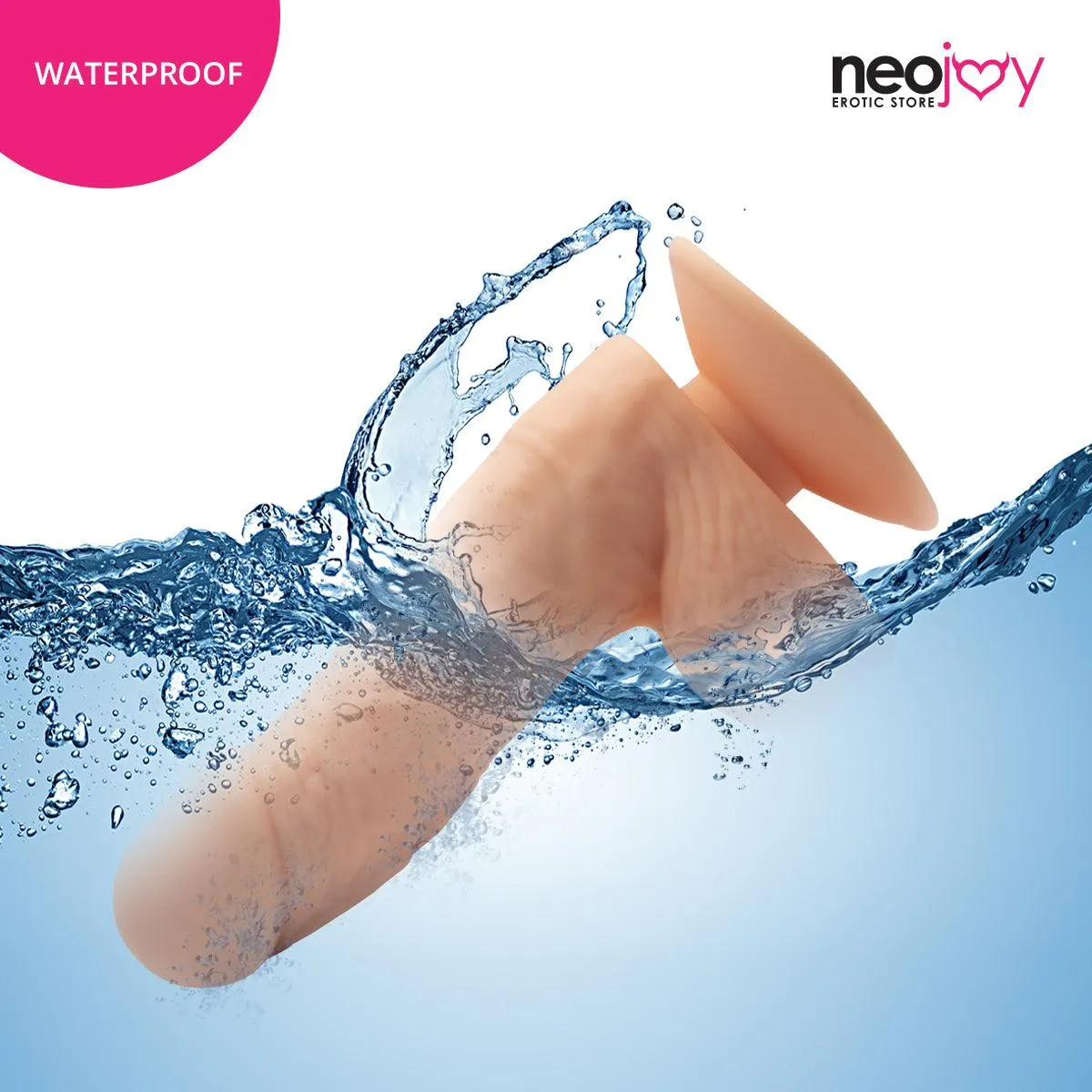 Neojoy - Hungry Boy Dildo With Strap-On Dong Harness - Flesh - 18.5cm - 7.3 inch
