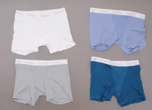 NEW Hanes Premium Women's 4 Pack Comfortsoft Waistband Cotton Long Leg Boxer Briefs
